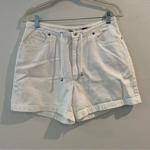 Vintage Liz Clairborne Crazy Horse  White Denim Shorts